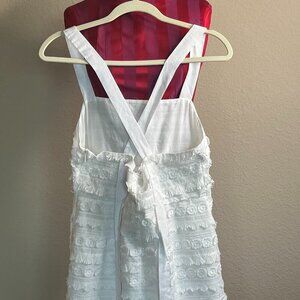 TED BAKER Women White Eleynor Grosgrain Strap Applique Dress Size 3 NWT 325$